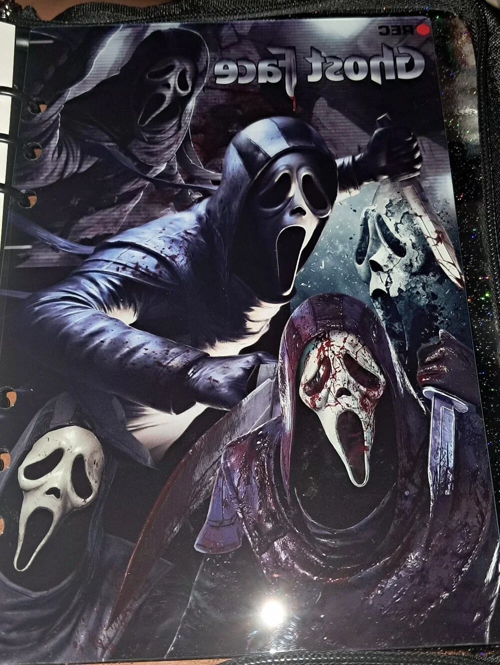 New! A5 Size GHOST FACE Acrylic Shaker Notebook
